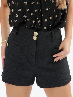 NWT Bishop & Young High Rise Cavalli Shorts - Midnight Black - Size Small